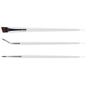 3Pcs Hoekige Eyeliners Borstels Eenvoudige Toepassing Van Gedetailleerde Oogmake-up Vriendelijke Borstels Voor Vrouwen En Meisjes Hoekige Eyeliners Borstel