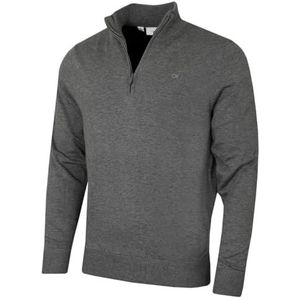 Calvin Klein Heren Campus 1/2 Zip Soft Feeltrui - Grijs gemêleerd - L