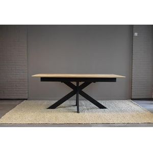 Eettafel Freya Eiken uitschuifbaar 180-265 x 100 cm - Onbehandeld |