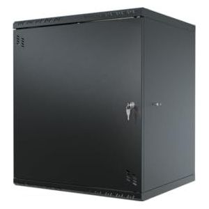 Stalflex Rack 19 inch 12U 450 mm Standaard - Staal voor zware toepassingen - Rack en kasten voor netwerkapparatuur - Rackkast compatibel met Planken - Metalen Deur