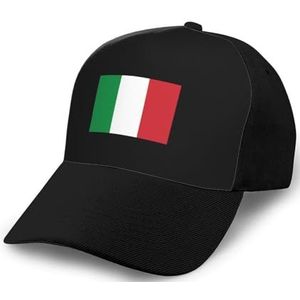 LZNJZ Verstelbare Breasted Classic Baseball Cap, Italiaanse vlag Baseball Caps Mens & Womens, Zoals getoond, Eén Maat
