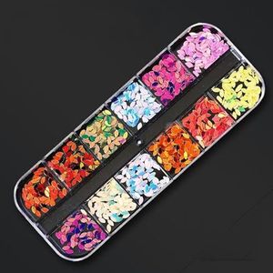 Water diamanten, nagels, nagels, juwelen Hotfix strass steentjes AB flatback kristal veelkleurig meerdere maten 12 raster doos nail art(94)