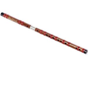 Rode bamboefluit in F-klep en witkoperen tweedelige fluit Nationaal blaasinstrument Bamboefluit Traditionele Muziekinstrumenten