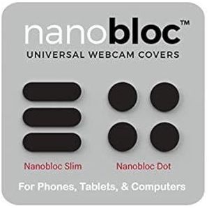 Eyebloc Nanobloc Universele webcamcovers - Privacy Protection Accessory, No Residue Application - Dots en Bars, 7 stuks