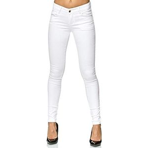 Elara Dames Jeans High Waist Stretch Skinny Slim Chunkyrayan Zwart HE002 Black 46