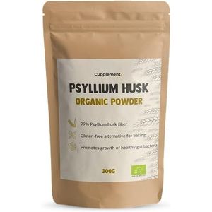 Cupplement - Psylliumvezels Poeder 300 Gram - Psyllium Husk Biologisch - Geen Capsules - Vlozaad - Supplement - Superfood