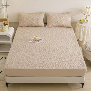 Waterproof Mattress Protector, Bedding Quilted Waterproof Mattress Protector, Breathable Mattress Protective Covers, Extra Deep Mattress Cover/Topper (90x200cm,Caqui)