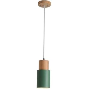 LANGDU Moderne minimalistische LED-kroonluchter, decoratieve hanglamp in slaapkamer, nachtkastje, eetkamer, bar, keukeneiland, lange draad hanglamp, E27-basis(Color:Green)