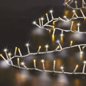 Feeric Christmas Lichtsnoer, voor binnen en buiten, 12,5 m, 500 leds, koudwit en warm wit, met 8 lichtspellen