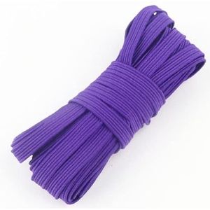 5m elastische elastische band kleur naaien huishoudelijke rubberen band polyester elastische band kledingstuk naaien accessoires accessoires 6mm-paars 5m