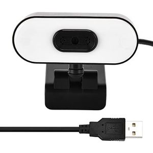 2K 1080P Computercamera, Stabiele USB Plug and Play Omnidirectioneel Drievoudig Dimmen 1080P HD Desktopcamera voor Videochat voor Live-uitzending