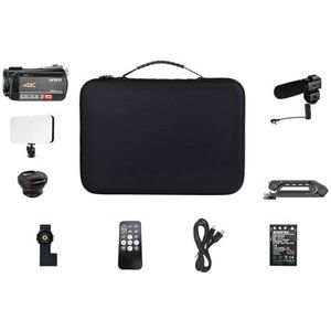 Videocamera, Camcorder 1080p Video Camera Vlog Video Camera 4K for live streaming, AC5 12x Optische zoom digitale vlogging camera professional