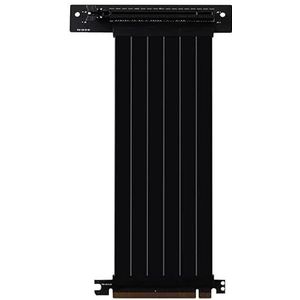 Allowish Full Speed PCIE 4.0 16x Riser Kabel Videokaart Verlengkabel PCI Express Port GPU Uitbreidingskaart Riser Afgeschermde Extender (30 cm, 4.0 90 Graden Zwart)