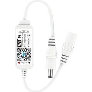 RGB WiFi RGBW Magic Home APP Controller compatibel met Alexa DC12-24V eenkleurig LED-licht spraakdimmer (enkele kleur)