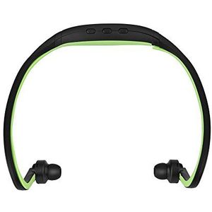 Bluetooth headset, sport draadloos Bluetooth 4.1 nekband hoofdtelefoon stereo hoofdtelefoon headset met microfoon, TF-kaartsleuf en handsfree-functie (groen)