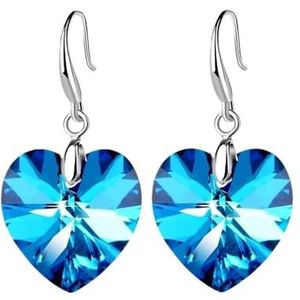 Charm Multi-Color Crystal Glass Hart kralen hanger ketting oorbel, Eén maat, Agaat