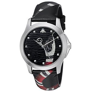 Gucci YA1264007 Unisex zonder kwarts horloge met lederen armband