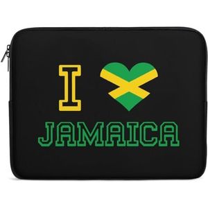 I Love Jamaica Laptop Sleeve Case Casual Computer Beschermhoes Slanke Tablet Draagtas 10 inch