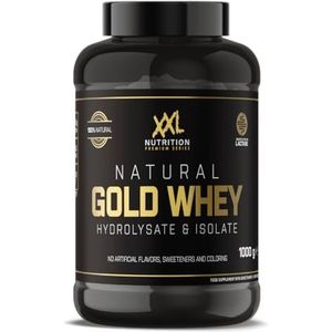 XXL Nutrition - Natural Gold Whey - Whey Hydrolisaat & Isolaat Proteïne - Eiwitpoeder Shake - 100% Natuurlijk - Vanille - 1000 gram