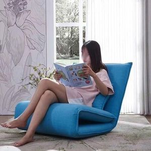 FZDZ - Drievoudige slaapbank, luie vloer sofa stoel, enkele fauteuil slaapstoel, converteerbare opvouwbare bank rood (kleur: blauw)