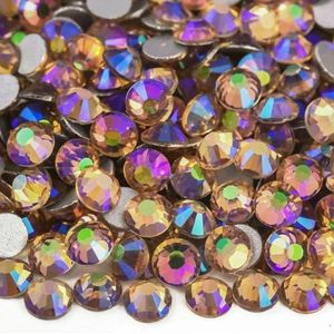 Glitter Crystal Non Hotfix Rhinestones-patronen Strass Nails Diamond Crystals 네일파츠 voor vestidos Nail Charms Nail Art Dress B3577-Transparant Amehtyst-SS20-1440 stuks