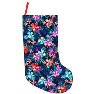 Bloemen Blauwe Print Kerst Kousen,Vakantie Party Decoraties