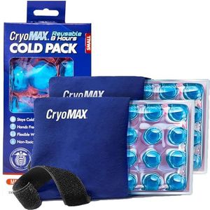 CryoMAX Cold Pack, Herbruikbaar, 8 uur koude therapie ijspakket, klein, 6 ""x 6