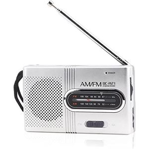 Bewinner Draagbare AM/FM Mini Radio Stereo Speakers Ontvanger Muziekspeler Persoonlijke Met Telescopische Antenne - Mini Pocket Ontvanger Voor Outdoor