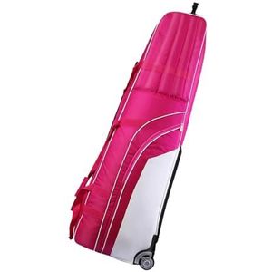 Golf reistas draagtas golfclub draagtas zware golfs reistassen voor luchtvaartmaatschappijen reizen gewatteerde golfclub reistas nylon met 2 wielen (kleur: roze)