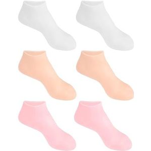 3 paar siliconen sokken, hydraterende beschermende voeten, zachte hydraterende sokken, voetverzorgingssokken, herbruikbare voetafdekkingen