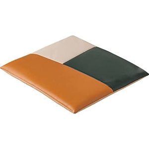 Leren comfortabele keukenstoel, Duurzaam zacht bureaustoelkussen, met machinewasbare hoes, antislip afneembaar(Brown Yellow,40 * 40cm)