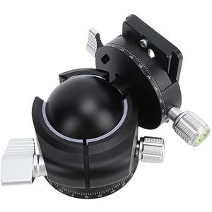 Panoramische Statiefkop, LH-50 360 Graden Draaibare Mini-balhoofdcamera-balhouder met 3/8 Inch Schroevengat, DSLR-camerabevestigingsadapter Statiefmonopod voor SLR-camera