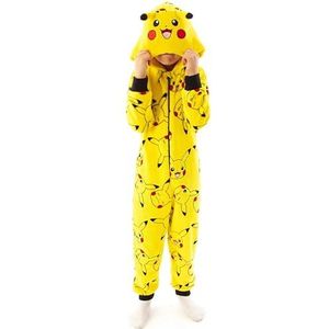 Pokemon Onesie Boys Pikachu Yellow 3D Oren Kinderen Alles in één Pyjama PJ's 11-12 jaar