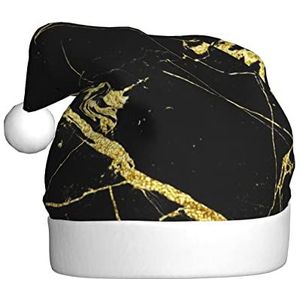 EKYOSHCZ Zwart Goud Marmeren Kerstman Hoed Voor Volwassenen Kerst Hoed Xmas Vakantie Hoed Voor Nieuwjaar Party Supplies