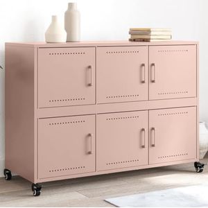 FSJIELW Home & Tuin-Dressoir Roze 100,5x39x72 cm Staal-Meubels Keuze