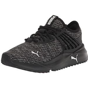 PUMA Pacer Future Doubleknit Sneakers voor kinderen, uniseks, zwart/wit (PUMA Black PUMA Black PUMA White), 18.5 cm