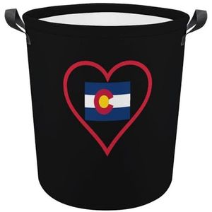 I Love Colorado Red Heart wasmand, opvouwbare waszak, grote opbergmanden met duurzaam handvat