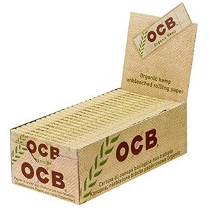 OCB Organic Hemp Regular sigarettenpapier van biologisch hennep ongebleekt 2 dozen (100 boekjes)