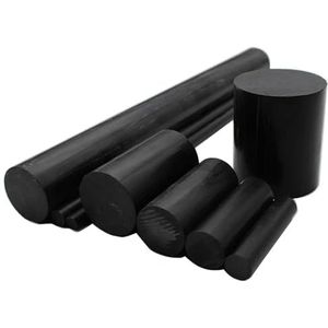 Puur nylon stangen PA6, slijtvast, voor bewerking, zwart, diameter 3 mm tot 300 mm, rond (lengte 500 mm, 15 mm, 10 stuks)