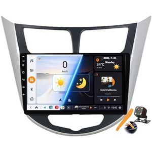 Y400s,Android 15.0 Autostereo Vervanging voor Verna 2010-2016 Radio GPS Sat Navi 9'' Cartablet Multimedia Video Player FM BT Ontvanger met 4G WiFi Android Auto Carplay