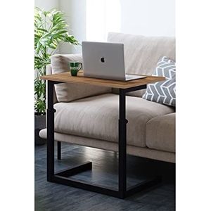 Houten in hoogte verstelbare laptoptafel, ergonomische handgemaakte werkstation notebooktafel, draagbare mobiele laptop tafel bureau (ATLANTIC PINE)