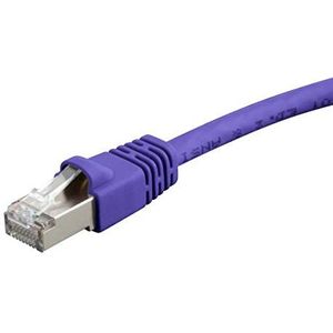 Monoprice Cat6A Ethernet-patchkabel - 5 voet - paars | Netwerk internetkabel - RJ45, 550Mhz, STP, puur kale koperdraad, 10G, 26AWG