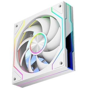 YUGSHNKFC Geavanceerde Koeling 120mm PWM PC-Ventilator met ARGB-Verlichting Infinitys die Ontwerpen voor Desktops en Werkstations spiegelen