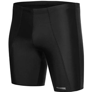 Aqua Speed long swim trunks teen boys + free eBook | Boys Mens Swimwear | modern swim trunks | black swimwear | Long, Gr. S, Black