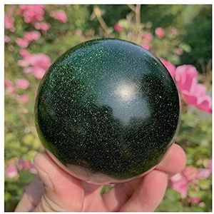 1 st natuurlijke kristallen kwarts groen zand bol bal energie reiki stenen kamer thuiskantoor aquarium decoratie accessoires edelsteen helende kristal (maat 7-7,5 cm)