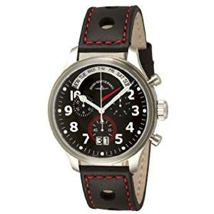 Zeno-Horloge Mens Horloge - Oversized Pilot Dag Datum Retrograde Chrono - 4259-8040NQ-b1