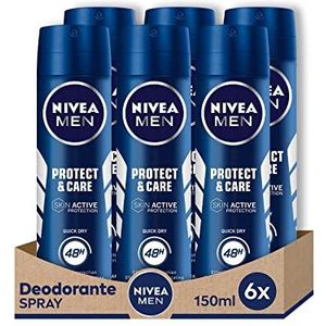 NIVEA Men Protect & Care Deodorantspray, 6 stuks (6 x 150 ml)