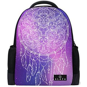 My Daily Indian Dreamcatcher Galaxy Etnische Boho Rugzak 14 Inch Laptop Daypack Boekentas voor Reizen College School, Meerkleurig, One Size