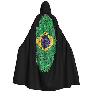 EdWal Brazilië print Unisex Hooded Mantel, Cosplay Heks Mantel, Volwassen Vampieren Cape, Carnaval Feestbenodigdheden