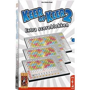 999 GAMES 999-KEE06,Scoreblokken Keer op Keer 2 drie stuks Level 1,Blauw